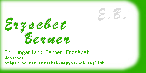 erzsebet berner business card